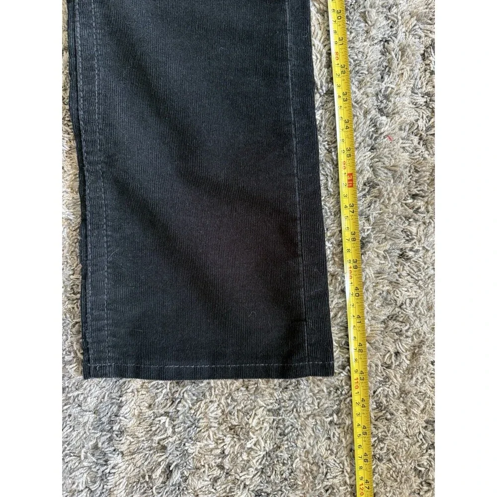 True Religion Straight Section Corduroy Pants Men 31 Black Flap Pocket Rare